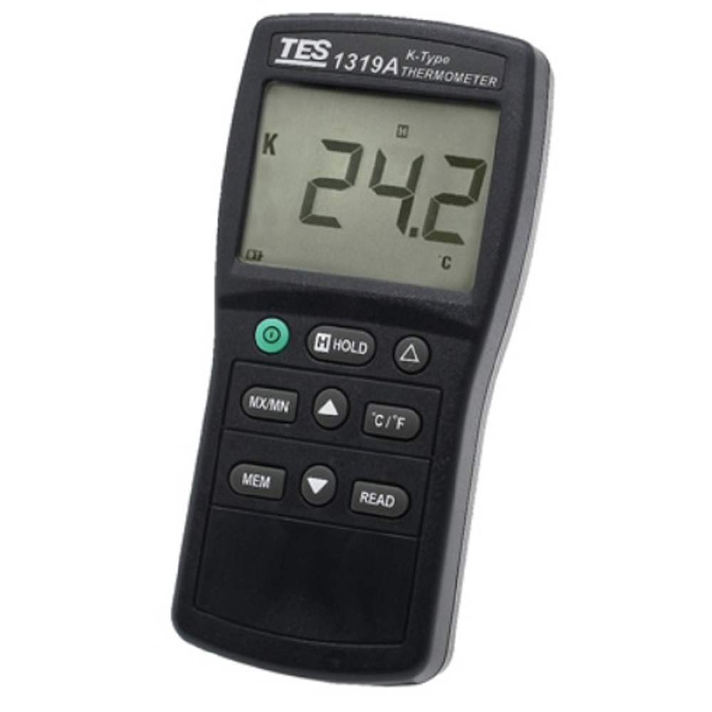 TES泰仕 TES-1319A 新型 K-Type 大螢幕顯示 溫度計
