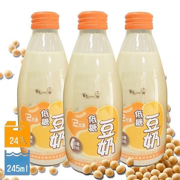 【羅東農會】羅董2倍濃 低糖台灣豆奶-家庭號24瓶裝(245ml/瓶)