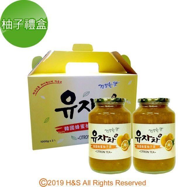 《韓廣》韓國蜂蜜生柚子茶禮盒(1kg/2入)