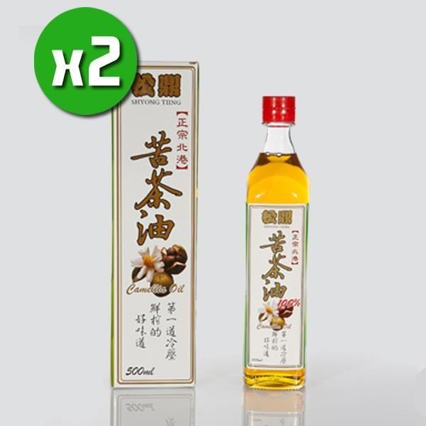 【松鼎】正宗北港100%純苦茶油x2瓶(500ml/瓶)_禮盒裝