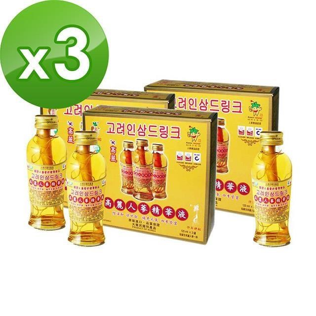 金蔘-韓國高麗人蔘精華液(120ml*3瓶)共3盒