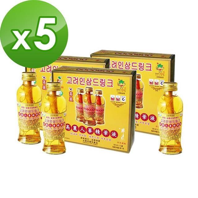 金蔘-韓國高麗人蔘精華液(120ml*3瓶)共5盒
