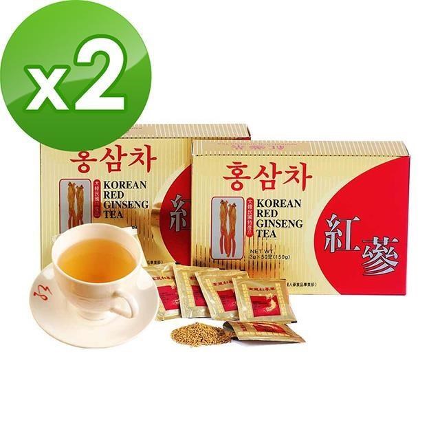 金蔘-6年根韓國高麗紅蔘茶(100包/盒)共2盒