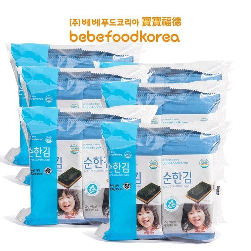 韓國 bebefood寶寶福德 低鈉海苔 6入組(1入10小包)