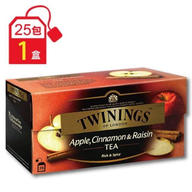 《TWININGS唐寧英國皇室御用茶》調味紅茶 異國香蘋茶(2g x25包)