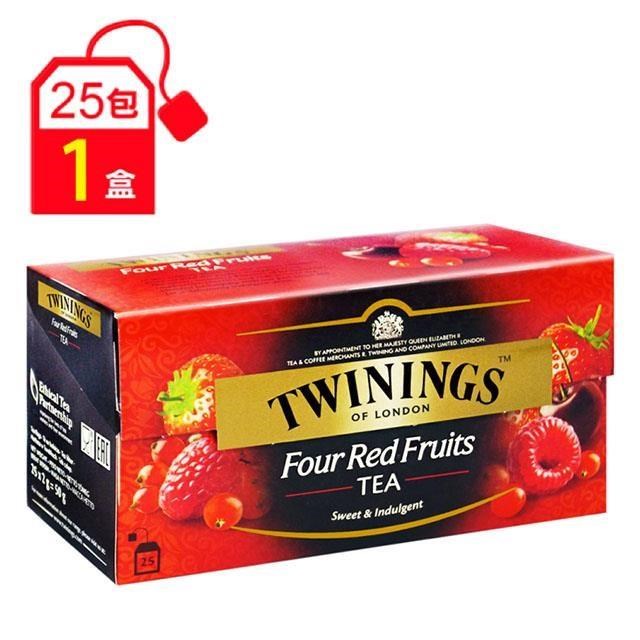 《TWININGS唐寧英國皇室御用茶》調味紅茶系列 四紅果茶(2g x25包)