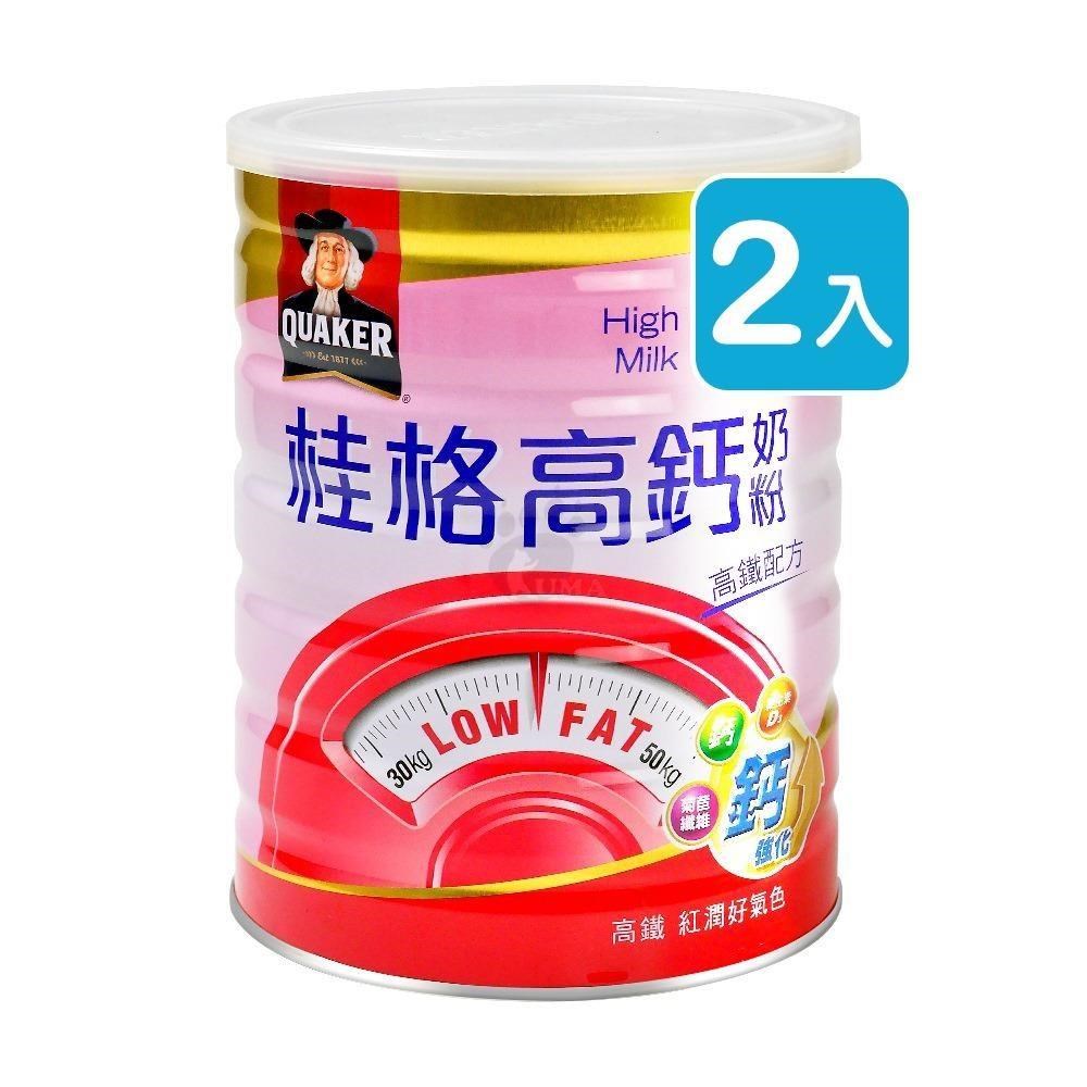 【QUAKER 桂格】高鐵高鈣脫脂奶粉 750g X2入組