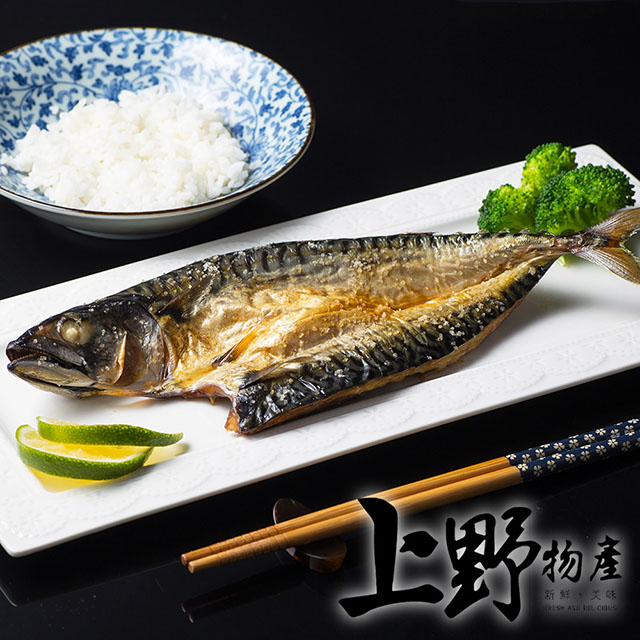 【上野物產】台灣宜蘭產地直送 薄鹽鯖魚片（160g±10%/片)X2片