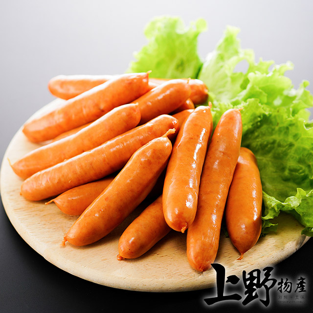 【上野物產】餐廳用 家庭號福利量販包 熱狗腸（750g±10%/10支/包）x1