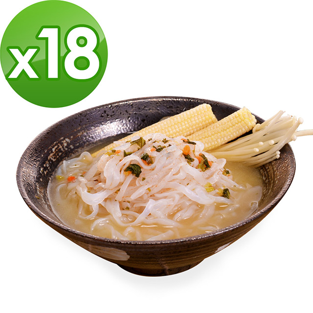 樂活e棧 低卡蒟蒻麵 鐵板細麵+濃湯(共18份)