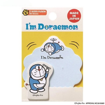 哆啦A夢 日製 造型自黏便利貼 N次貼 自黏標籤 書籤貼 (藍白 竹蜻蜓)