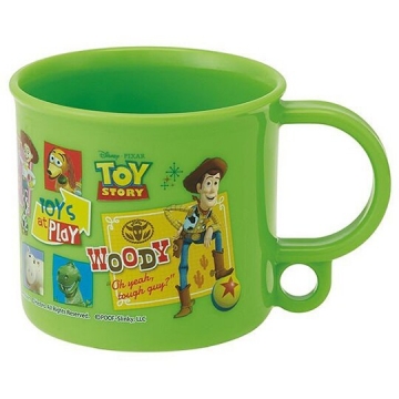 迪士尼 玩具總動員 日製單耳塑膠小水杯《綠.格圖》200ml.漱口杯.塑膠杯