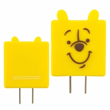 【Disney】可愛造型充電轉接插頭 USB充電器-維尼
