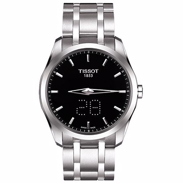 TISSOT Couturier 系列 Date時尚腕錶-黑 T0354461105100