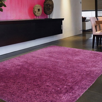 Chic 超細纖維長毛地毯 紫色 135x200cm, Pink And Purple Rugs Uk