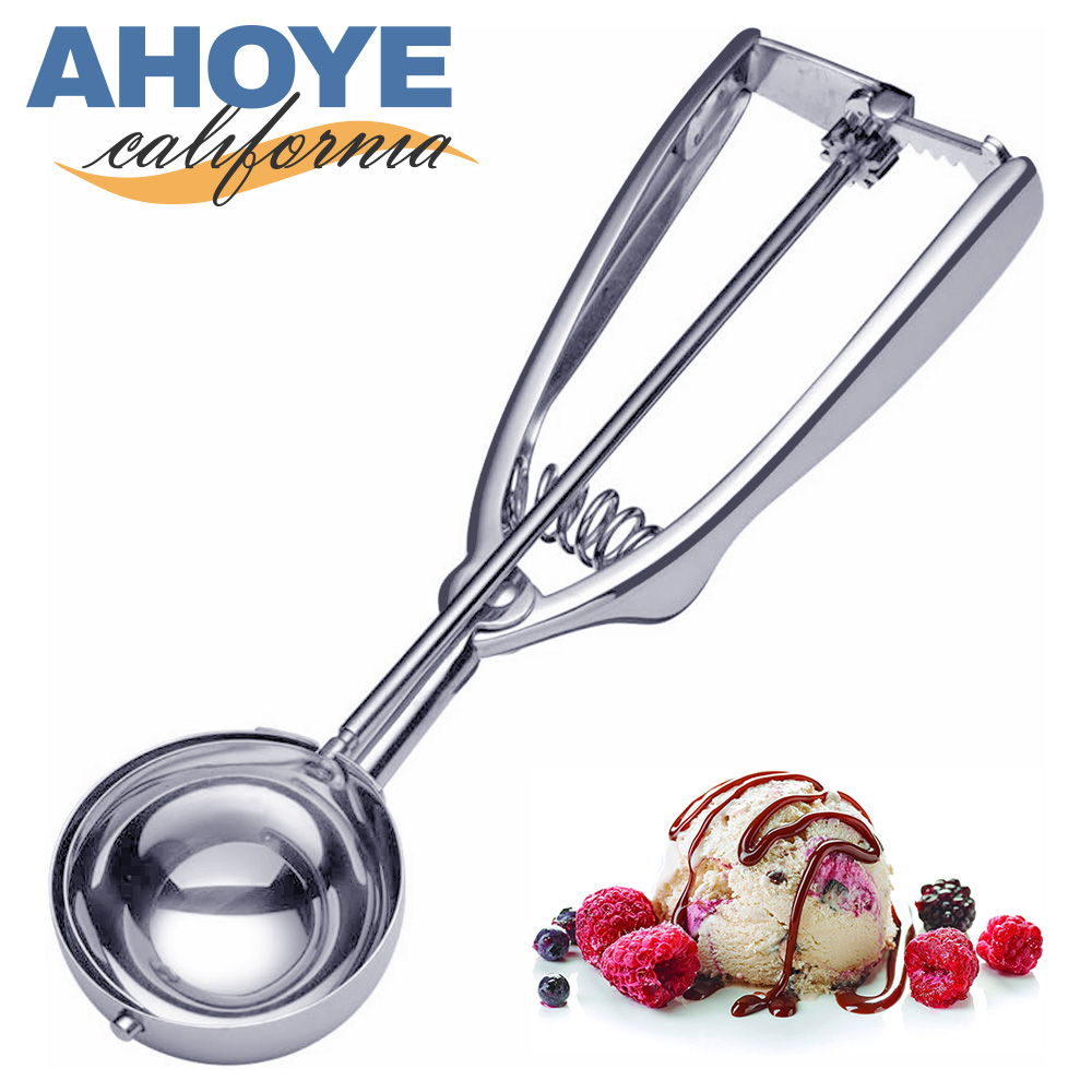 【Ahoye】不鏽鋼冰淇淋勺 (挖冰勺 水果勺 甜點勺 挖球器)