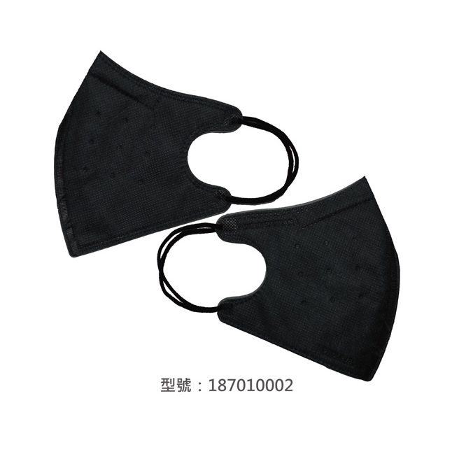 【新版型】台灣優紙 3D細繩 立體 醫療用口罩 四層 醫療用口罩 台灣製 30入 - 黑色