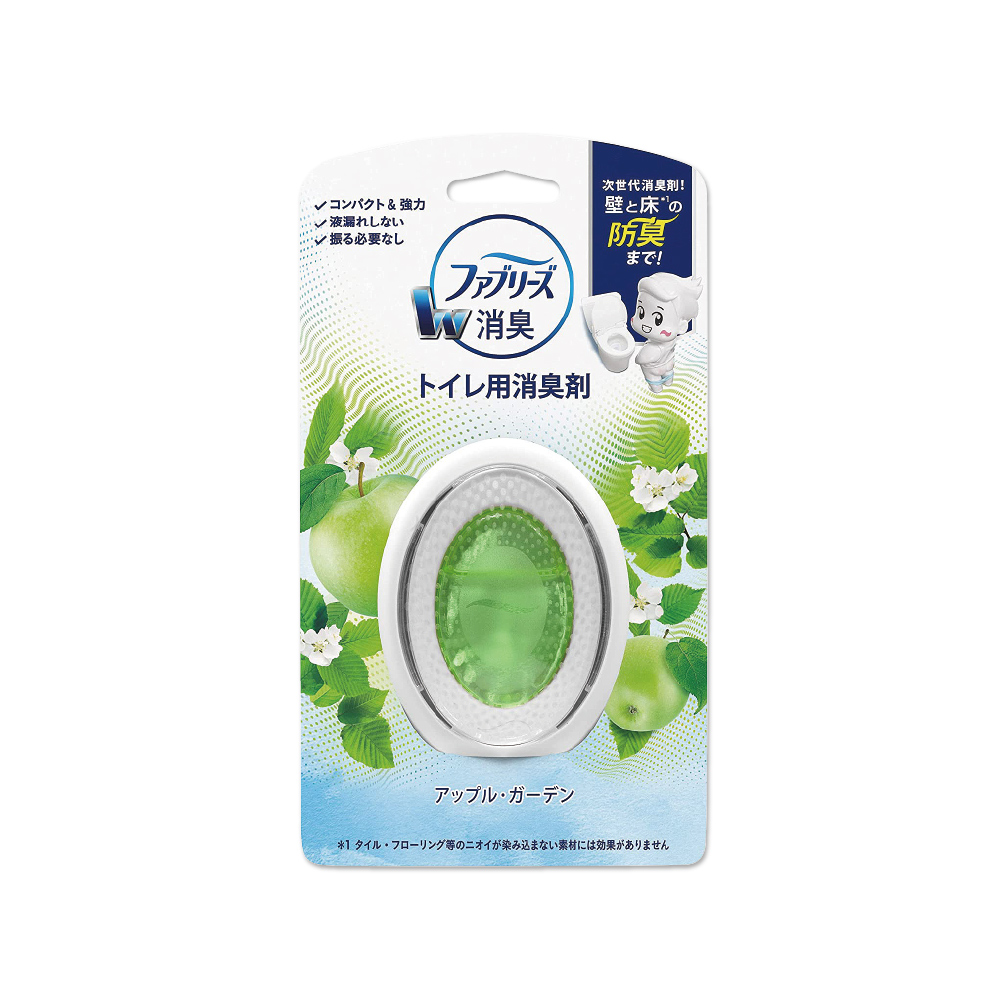 日本Febreze風倍清-W系列浴室廁所按鈕型1鍵除臭空氣芳香劑6ml/盒－青蘋果(