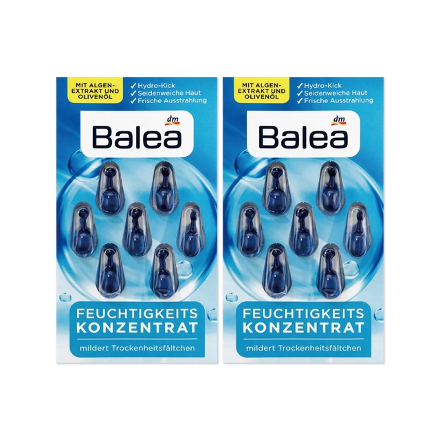 (2片組)德國DM-Balea芭樂雅緊緻肌膚鎖水保濕精華油膠囊1mlx7顆/片-海藻精華