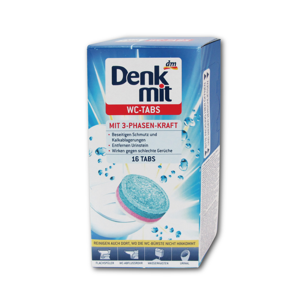 德國DM(Denk Mit) 3效合1馬桶清潔錠 (16入盒裝)