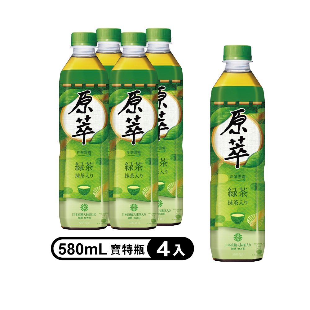 原萃日式焙香煎茶寶特瓶580ml (4入/組)(無糖) - PChome 24h購物