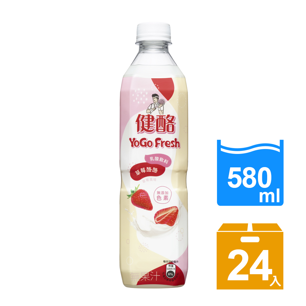 《金車》健酪乳酸飲料-草莓酪酪580ml(24入/箱)