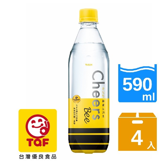 泰山Cheers Bee蜂蜜氣泡水 590ml(4入/組)