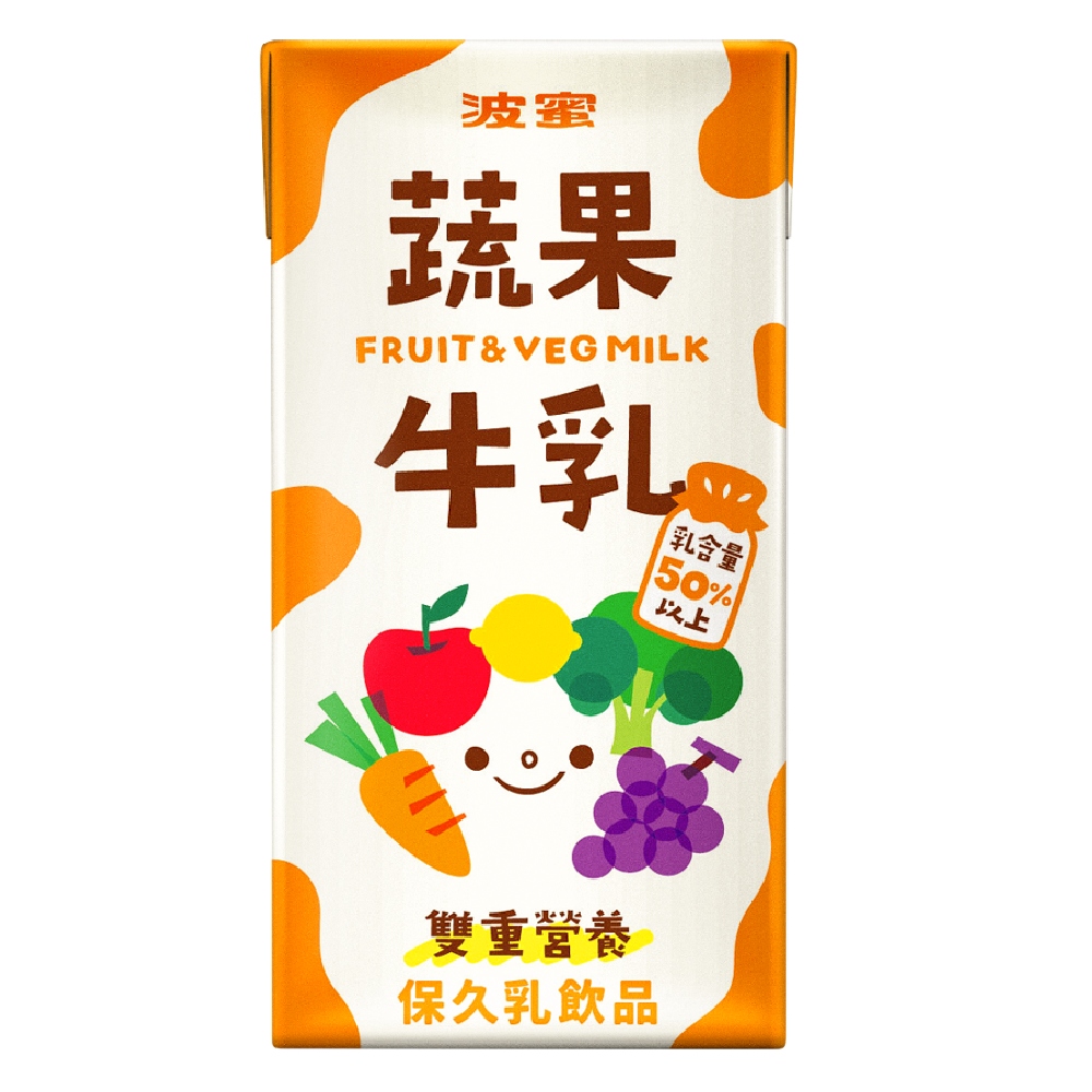 波蜜蔬果牛乳160ml 24入 箱 Pchome 24h購物