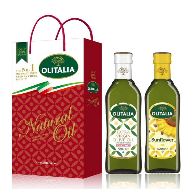 Olitalia奧利塔冷壓橄欖油+葵花油禮盒組(500mlx2)