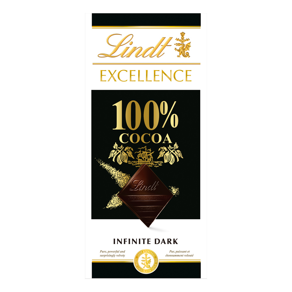 《瑞士蓮 Lindt》極醇系列100%黑巧克力片(50g)
