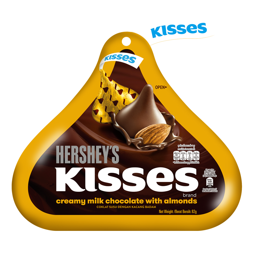 《好時 Hersheys》Kisses水滴杏仁牛奶巧克力(82g)
