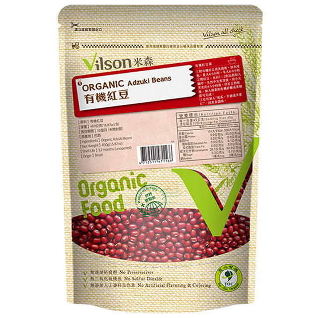 【米森 vilson】有機紅豆(450g/包)
