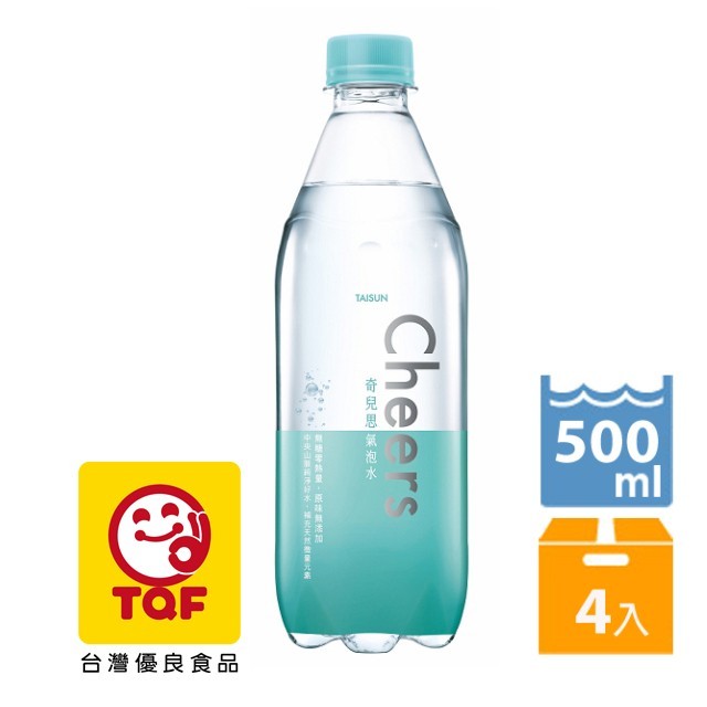 泰山Cheers氣泡水 500ml(4入/組)