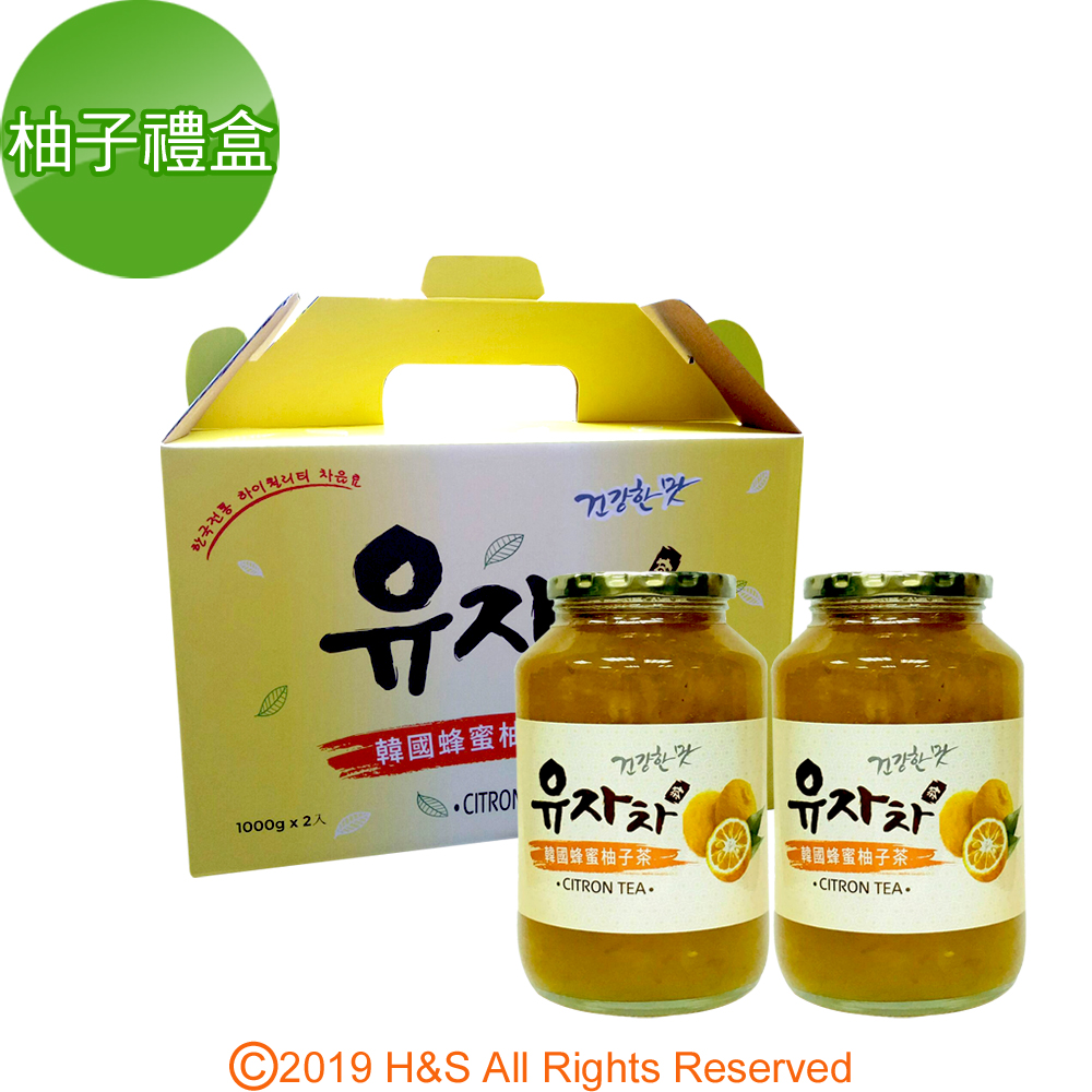 《柚和美》韓國蜂蜜生柚子茶禮盒(1kg/2入)