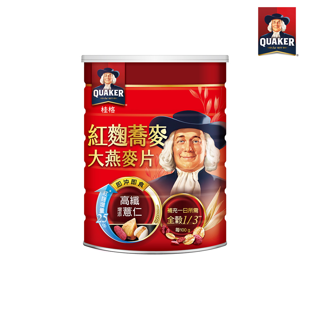 桂格 紅麴蕎麥健康大燕麥片(700g/罐)