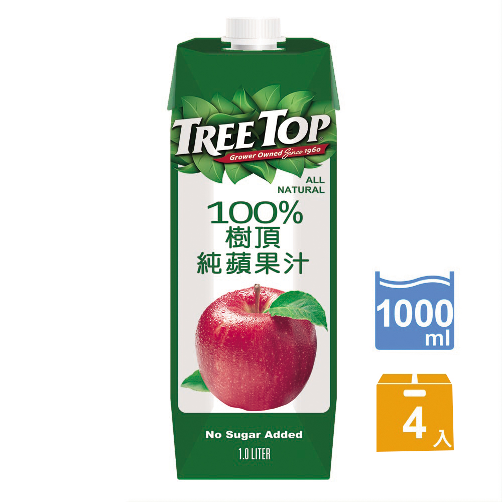 《Treetop》樹頂蘋果汁(1000mlx4瓶)