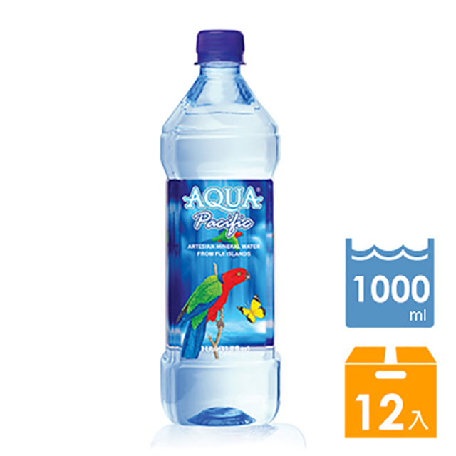 Aqua Pacific斐濟太平洋天然純淨礦泉水1000ml 12入 Pchome 24h購物