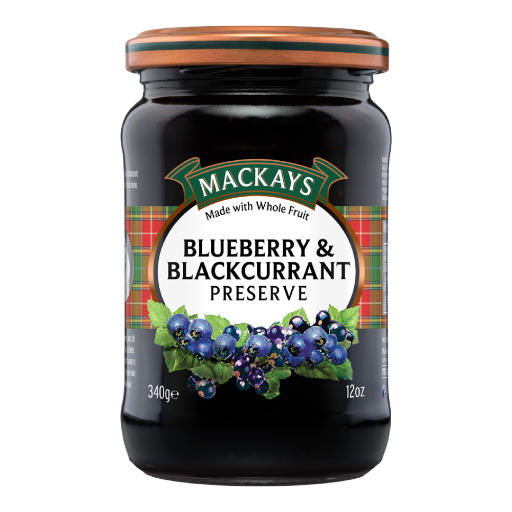Mackays 蘇格蘭梅凱藍莓黑醋栗果醬 340g