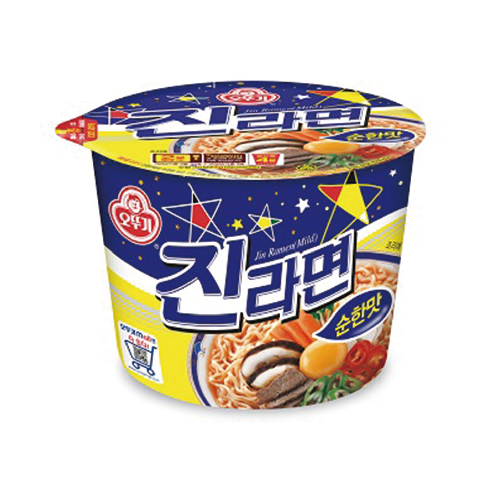 韓國不倒翁頂級金拉麵原味碗麵110G