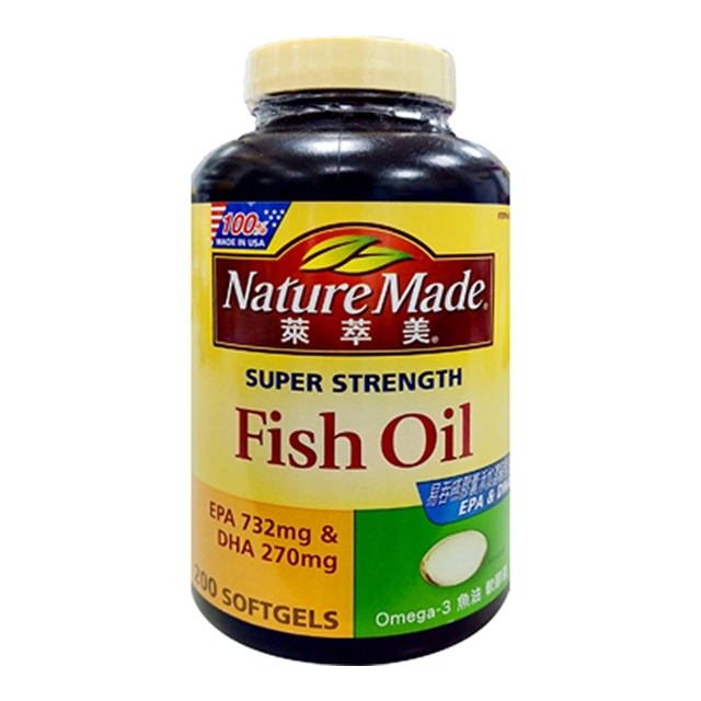 【Nature Made 萊萃美】Omega-3魚油軟膠囊(200粒/罐)