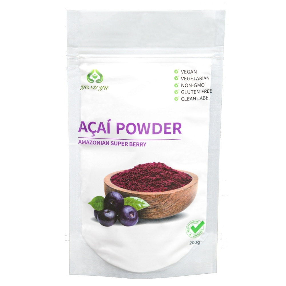 【YONG YU】巴西莓粉Acai Powder 可沖飲 烘焙 果蔬粉 水果代餐奶昔粉(阿薩伊漿果粉 袋裝200g)