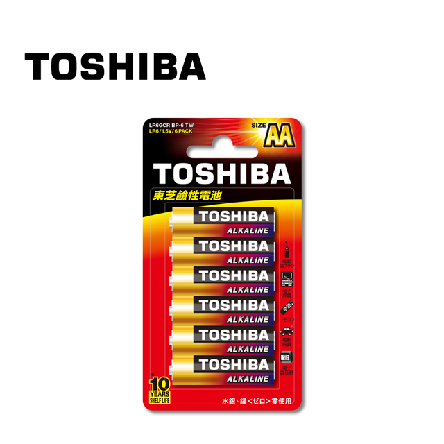 【TOSHIBA】東芝鹼性3號電池 6入