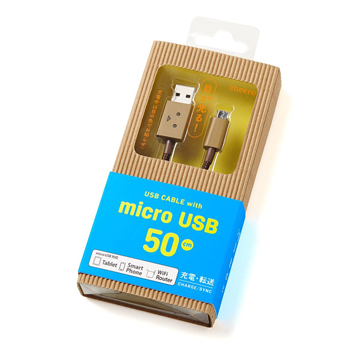 cheero阿愣micro USB充電傳輸線：50公分