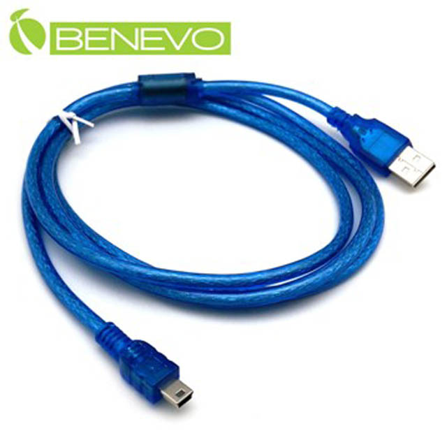 BENEVO 1.5M USB2.0 A公-Mini B公 高速傳輸連接線
