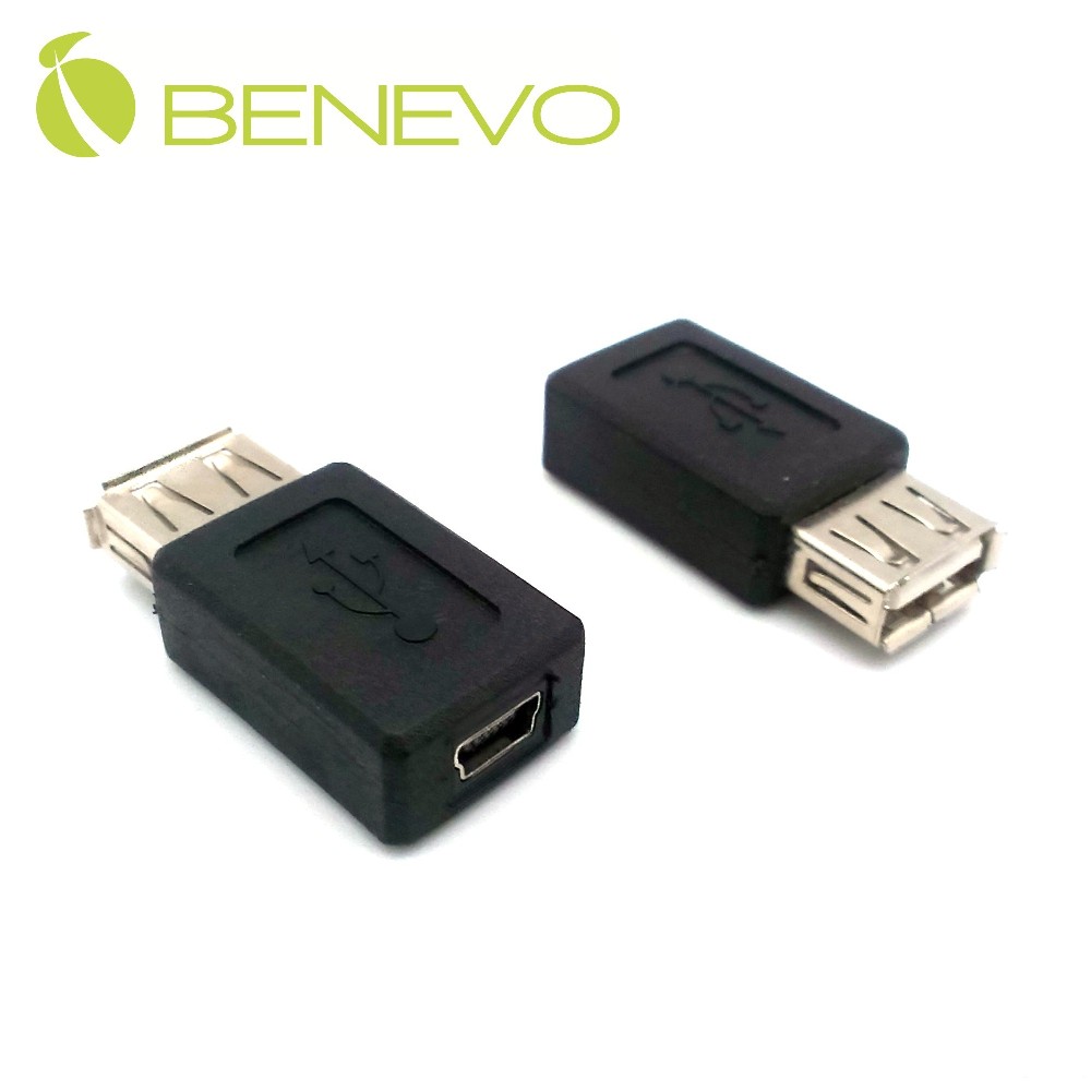 BENEVO 迷你型USB2.0 A母對Mini USB母轉接頭