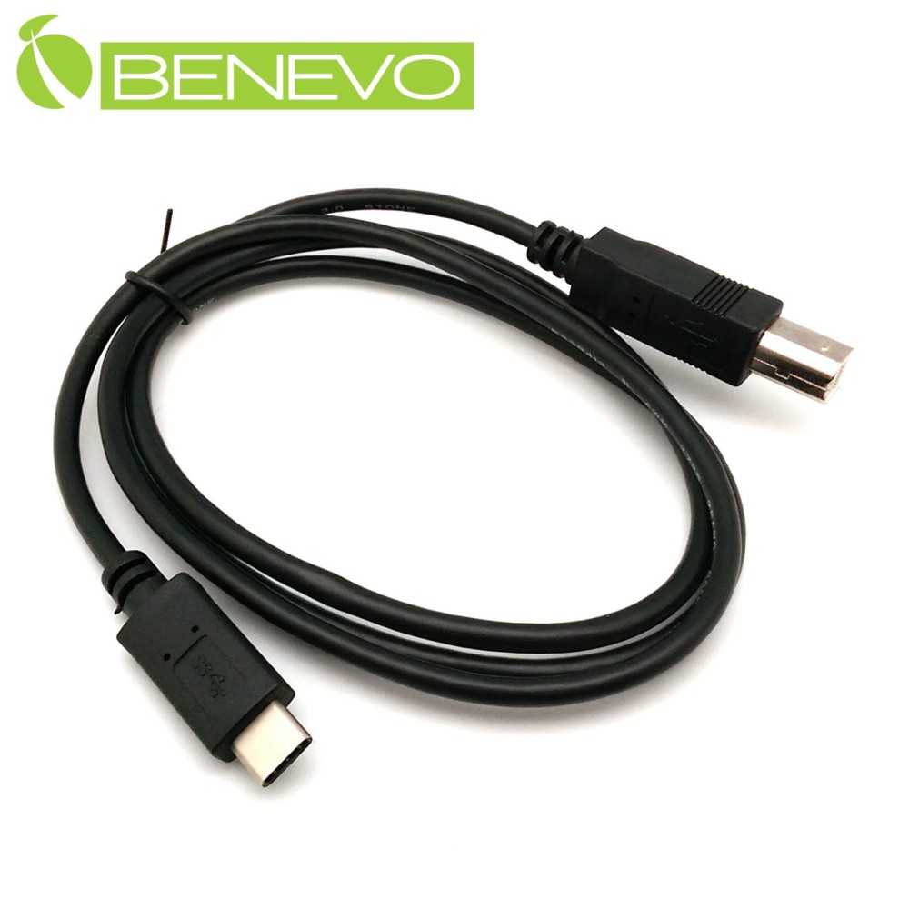 BENEVO 1M USB3.1 Type-C (USB-C) 公對USB2.0 B公訊號連接線