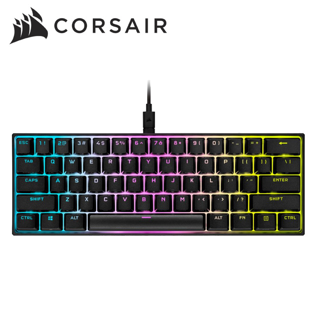 Corsair 海盜船 K65 RGB MINI 60%機械式鍵盤-紅軸/中文