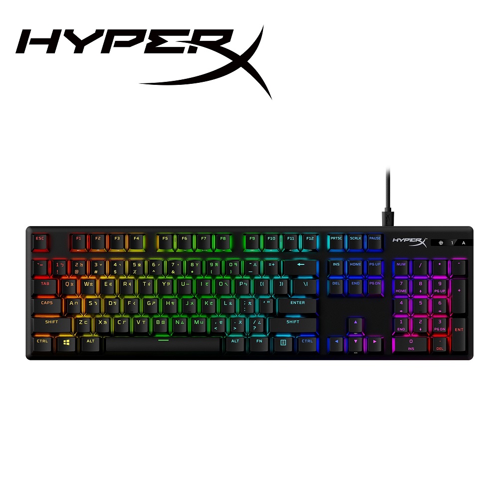 HyperX Alloy Origins 機械式電競鍵盤-輕快紅軸/PBT/中文 (639N3AA#AB0)