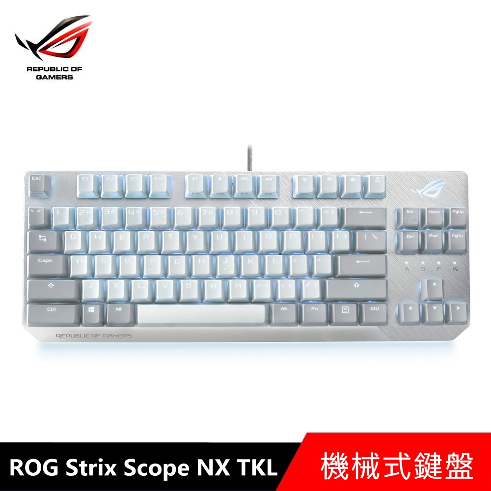ASUS ROG Strix Scope NX TKL 機械式鍵盤(月光白)