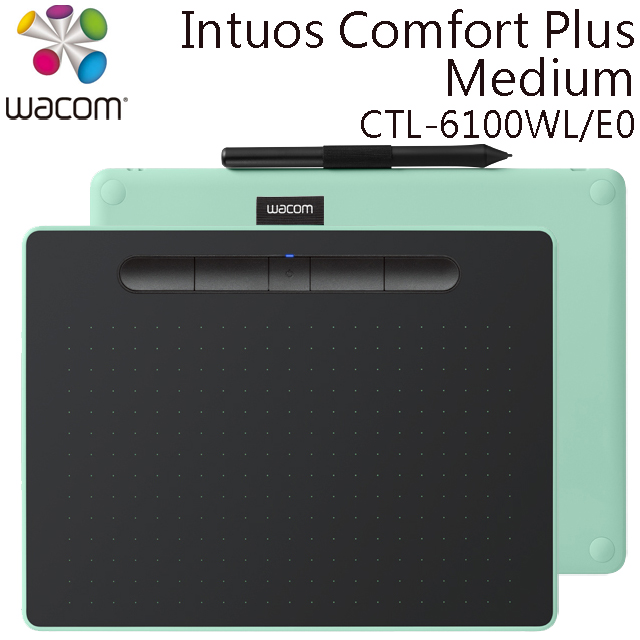 Wacom Intuos Comfort Plus Medium 繪圖板 (藍牙版)(綠)